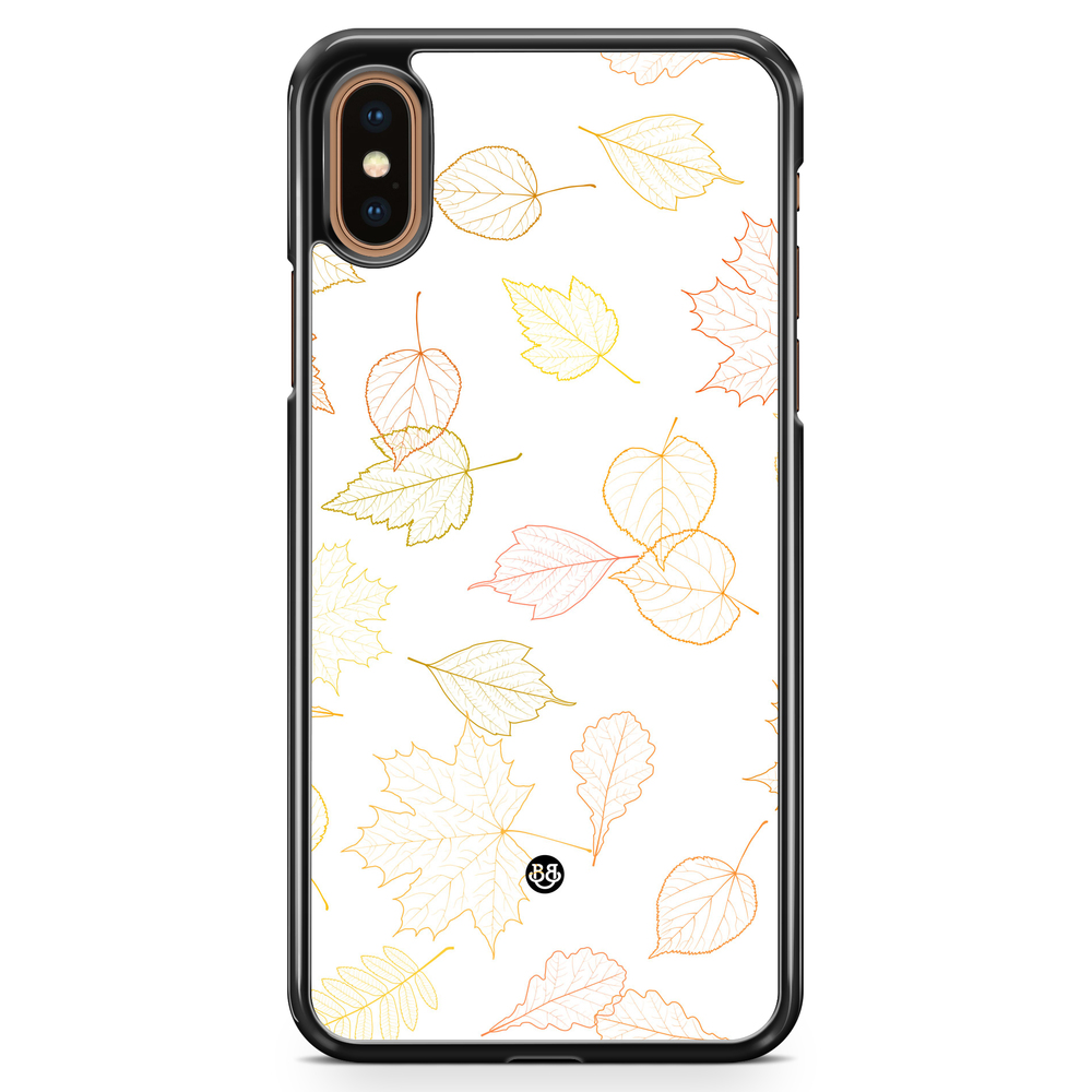 iPhone XS Max Case - White and Leaves