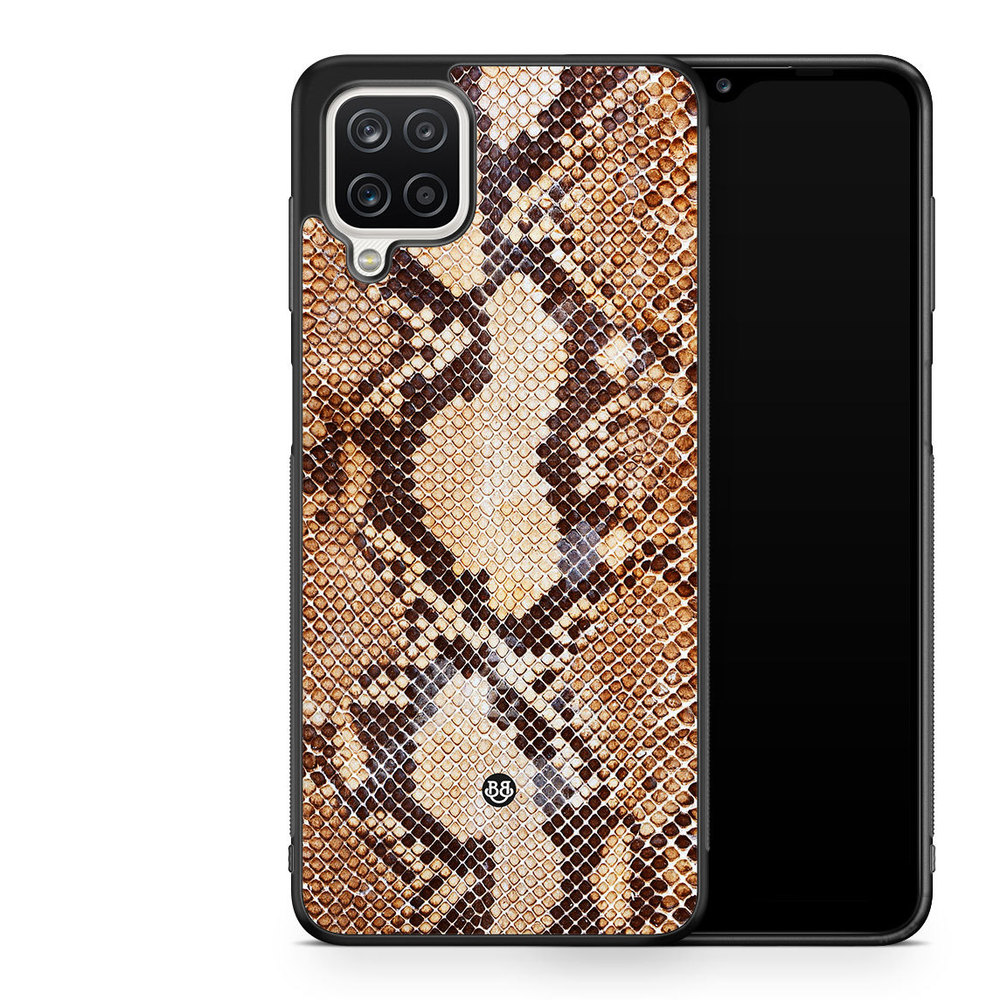 Samsung Galaxy A12 Case - Snakeskin Brown