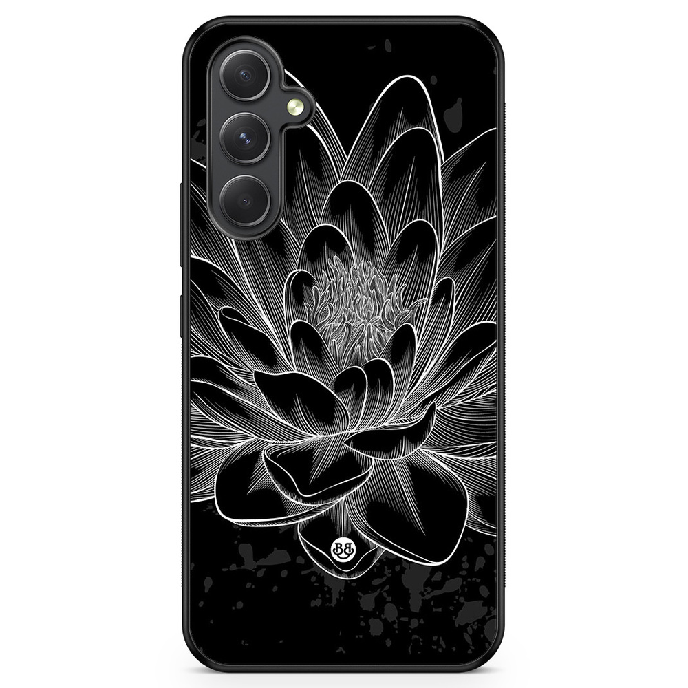 Samsung Galaxy A54 5G Case - Black/White Lotus