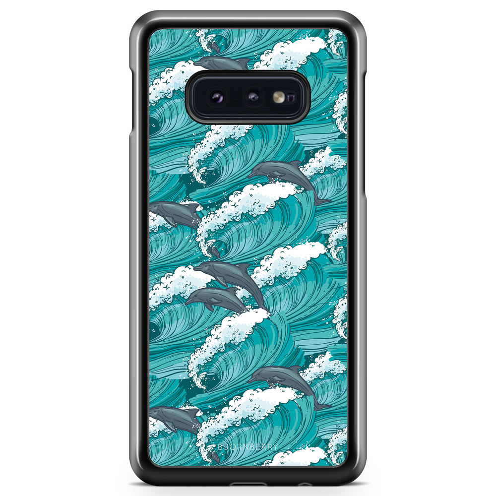 Samsung Galaxy S10e Case - Waves And Dolphins