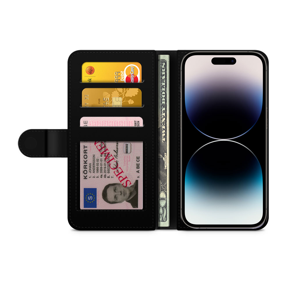 iPhone 14 Pro Wallet Case - Stained Glass Green - 2