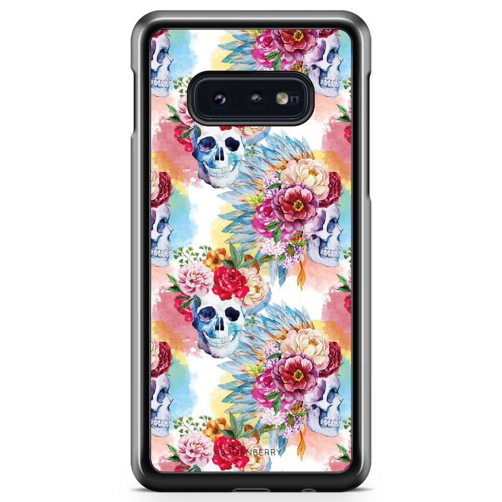 Samsung Galaxy S10e Case - Skulls And Flowers