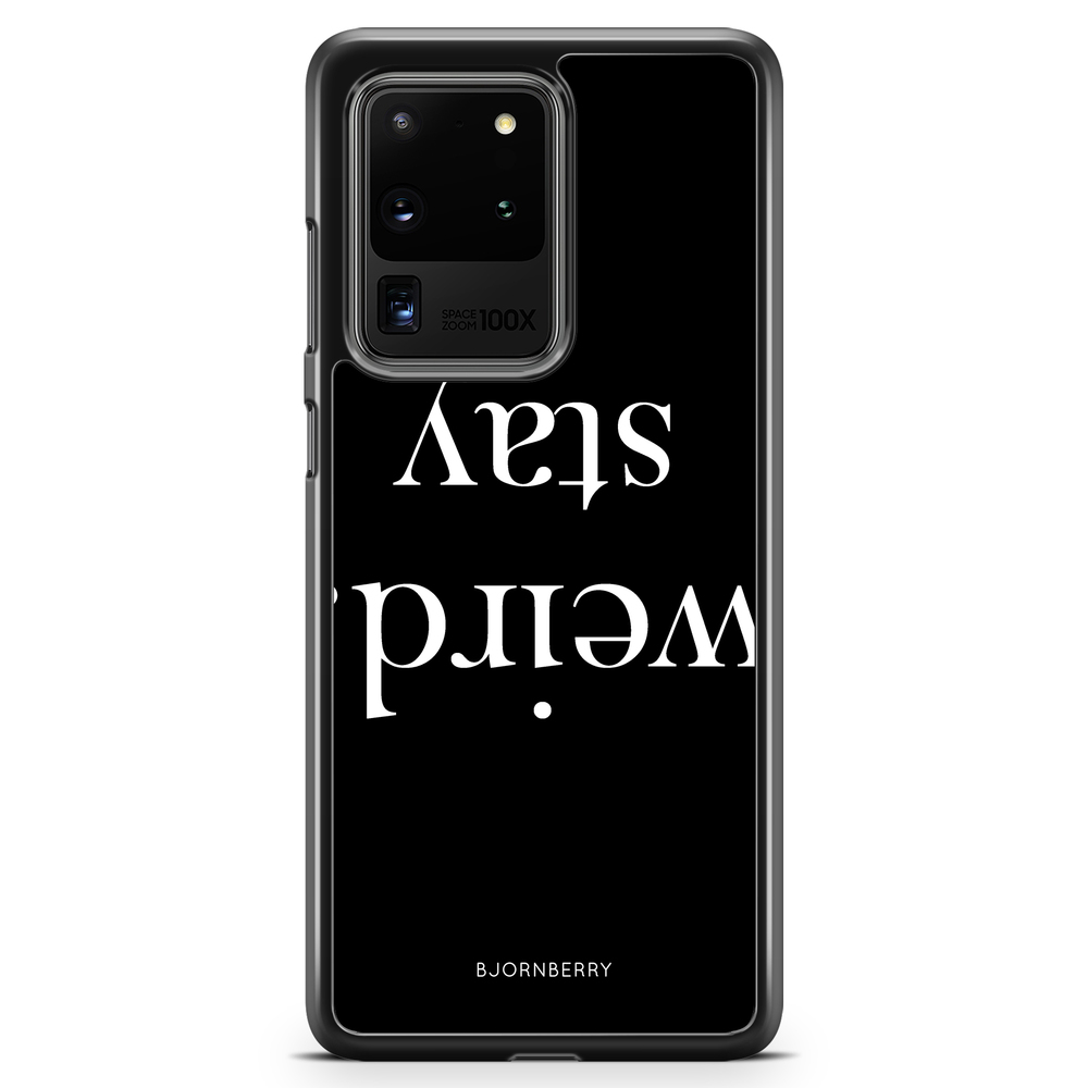 Samsung Galaxy S20 Ultra Skal - STAY WEIRD Vit