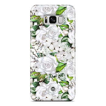Samsung Galaxy S8 Plus Premium Skal - White Floral