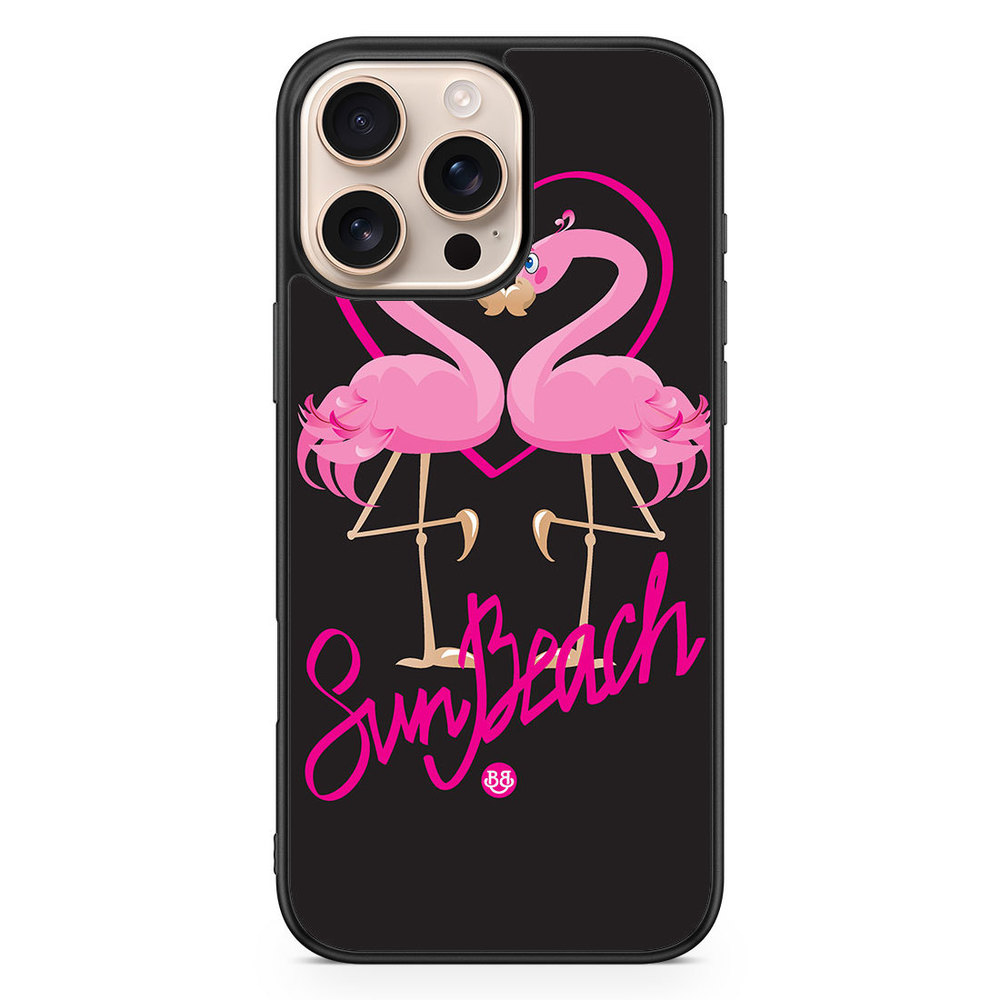iPhone 16 Pro Max Case - Sun Beach Flamingo