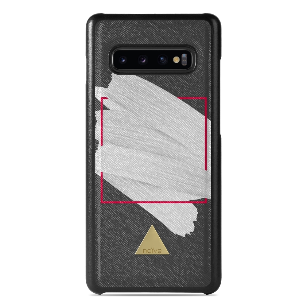 Naive Samsung Galaxy S10 Case - White Brush