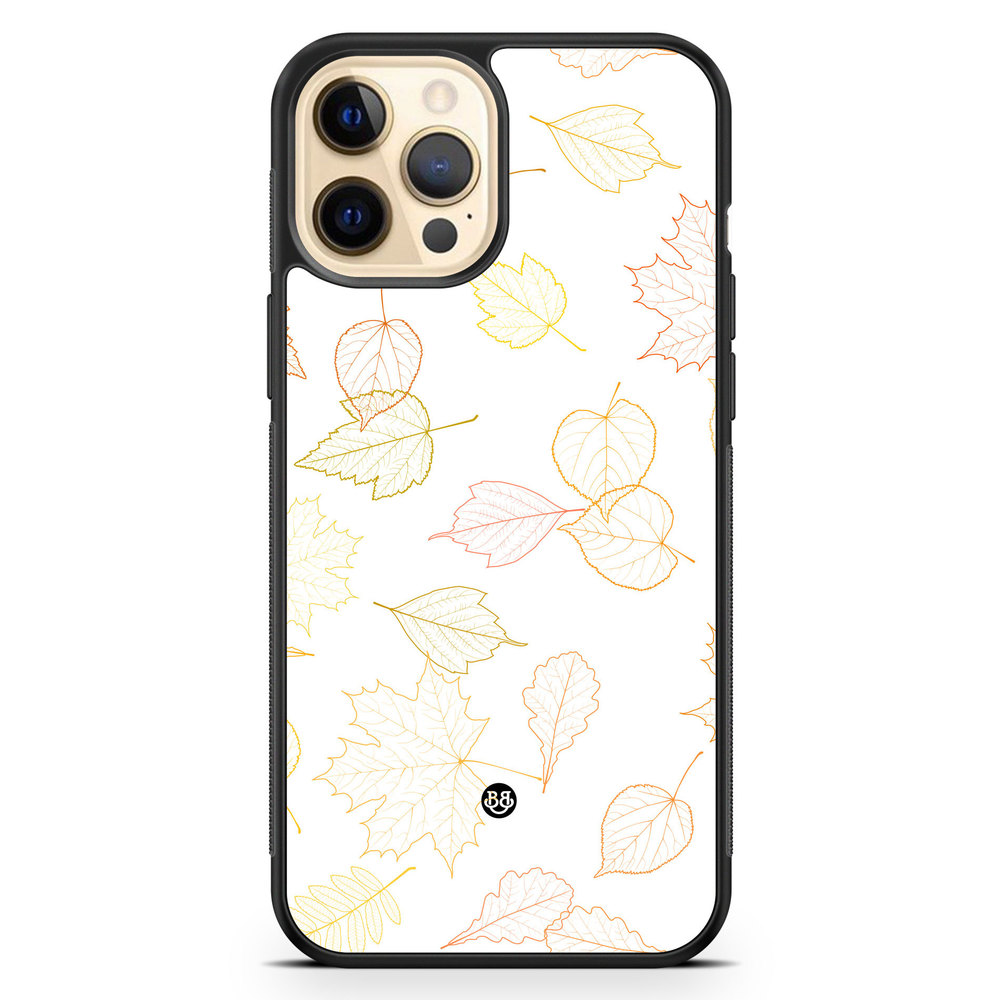 iPhone 12 Pro Max Case - White and Leaves