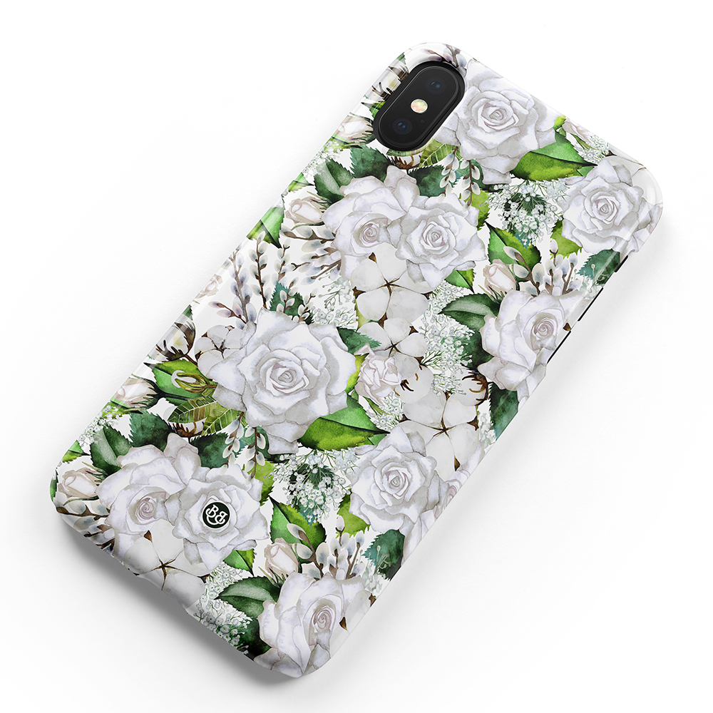 iPhone X / XS Premium Case - White Floral - 3