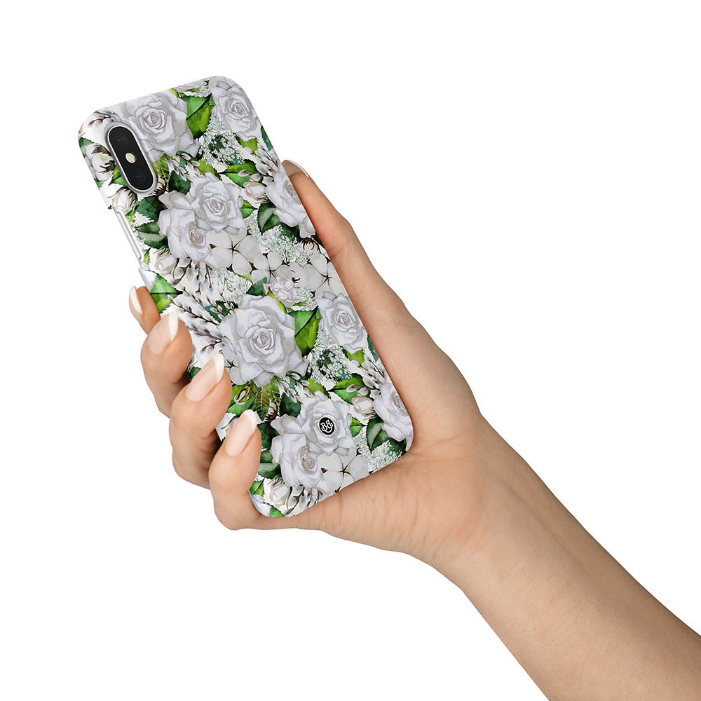 iPhone X / XS Premium Case - White Floral - 2