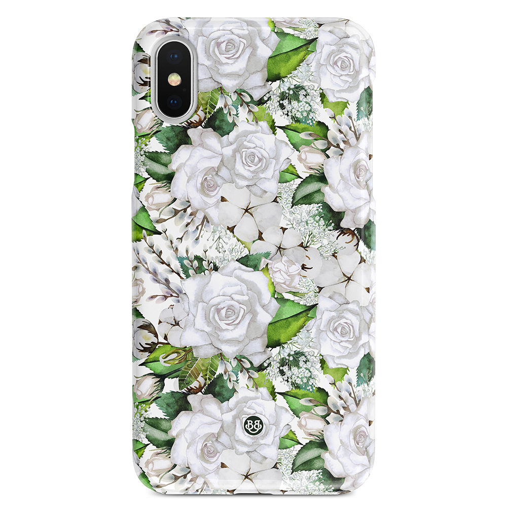 iPhone X / XS Premium Case - White Floral