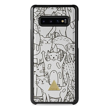 Naive Samsung Galaxy S10 Skal - Cat Doodles