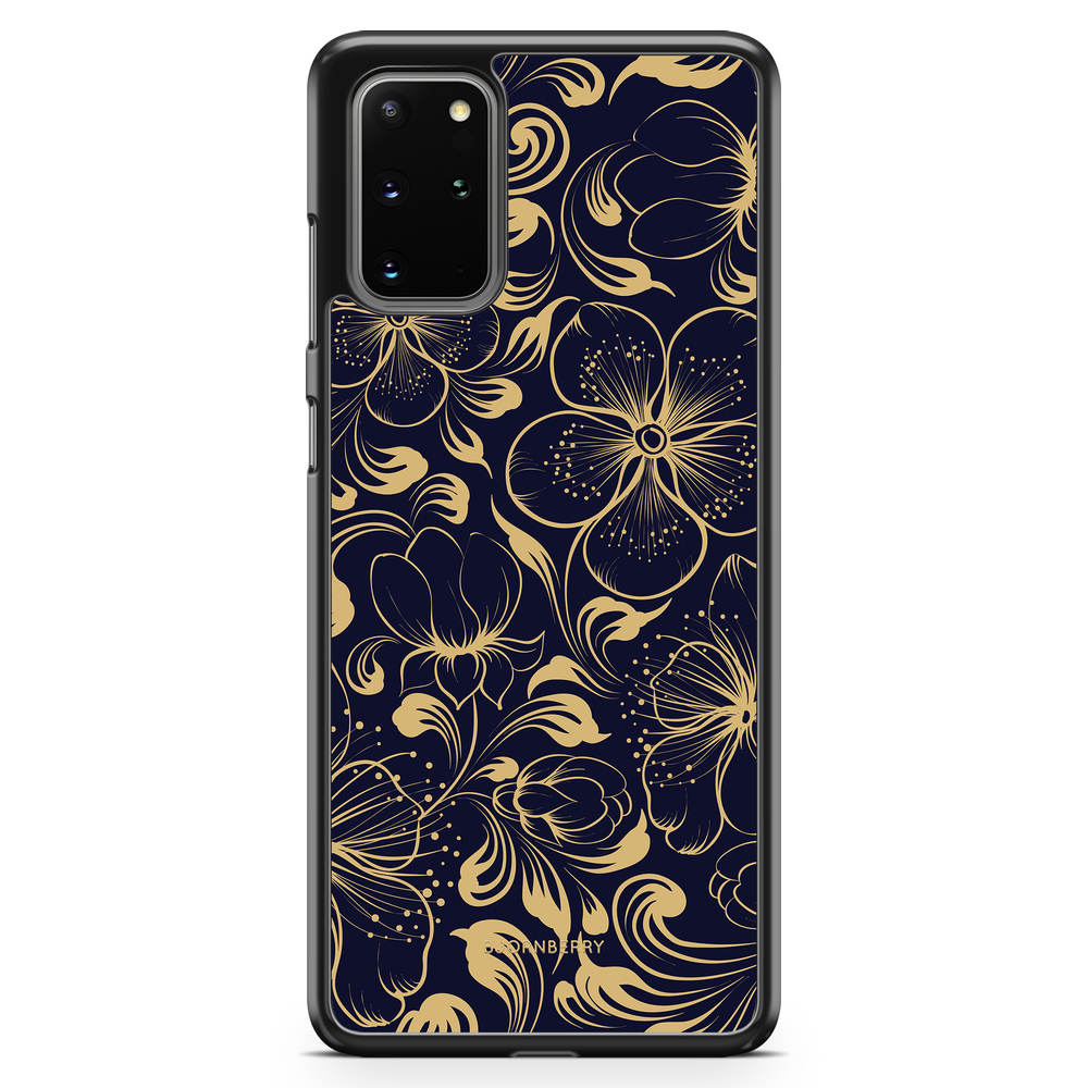 Samsung Galaxy S20 Plus Case - Dark Blue Flowers