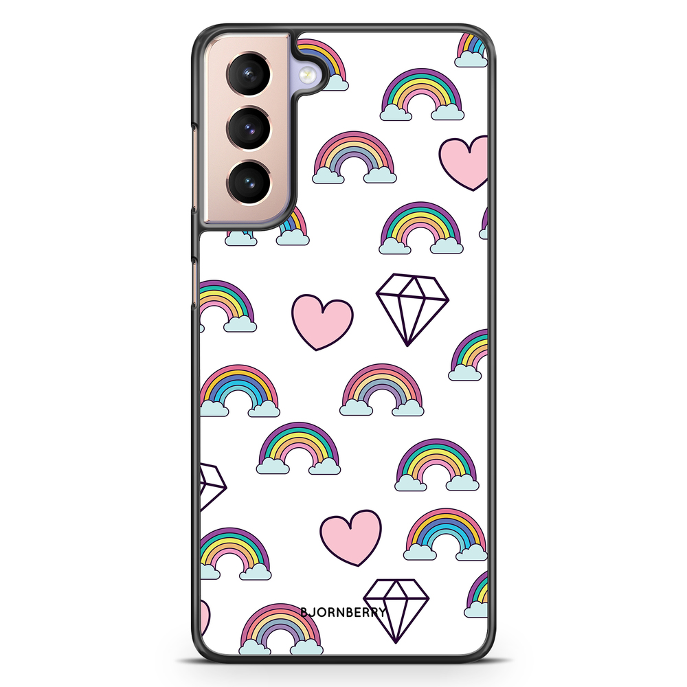 Samsung Galaxy S21 Case - Rainbows & Diamonds