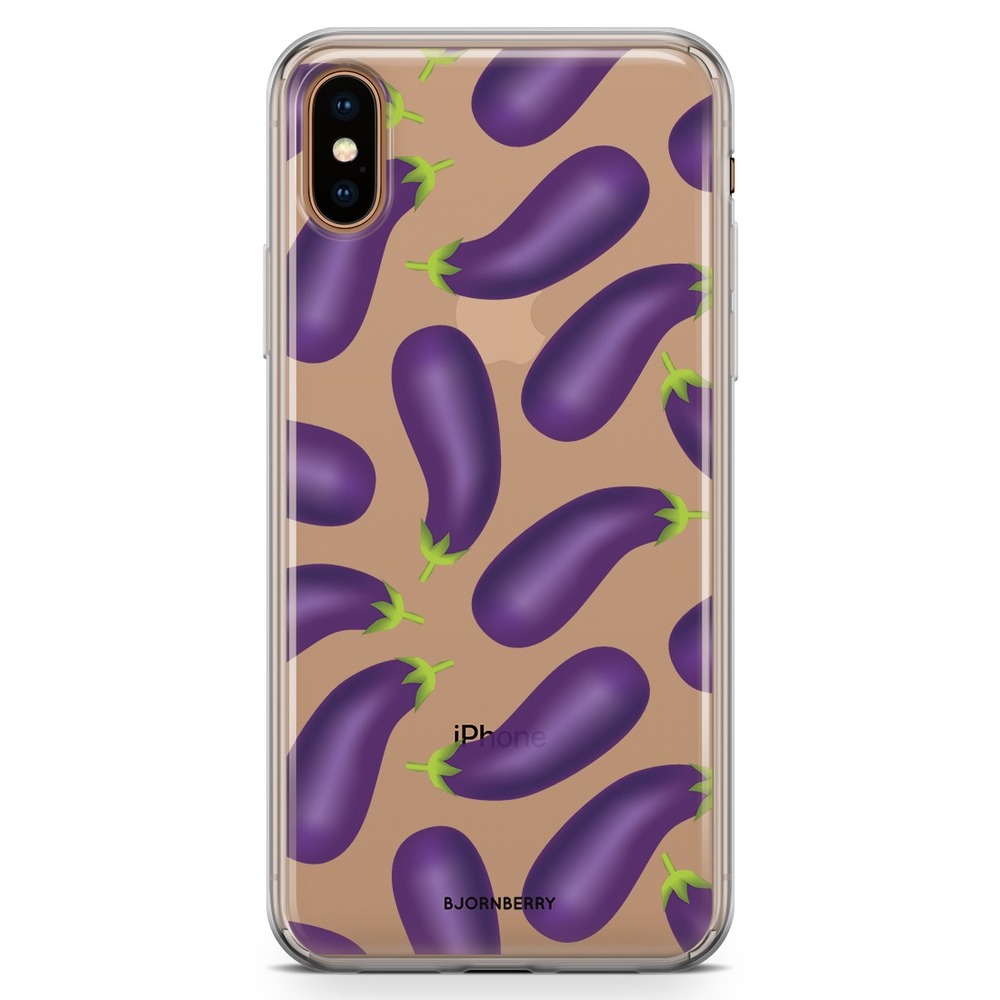 iPhone Xs Max Fashion Case - Eggplant Pattern