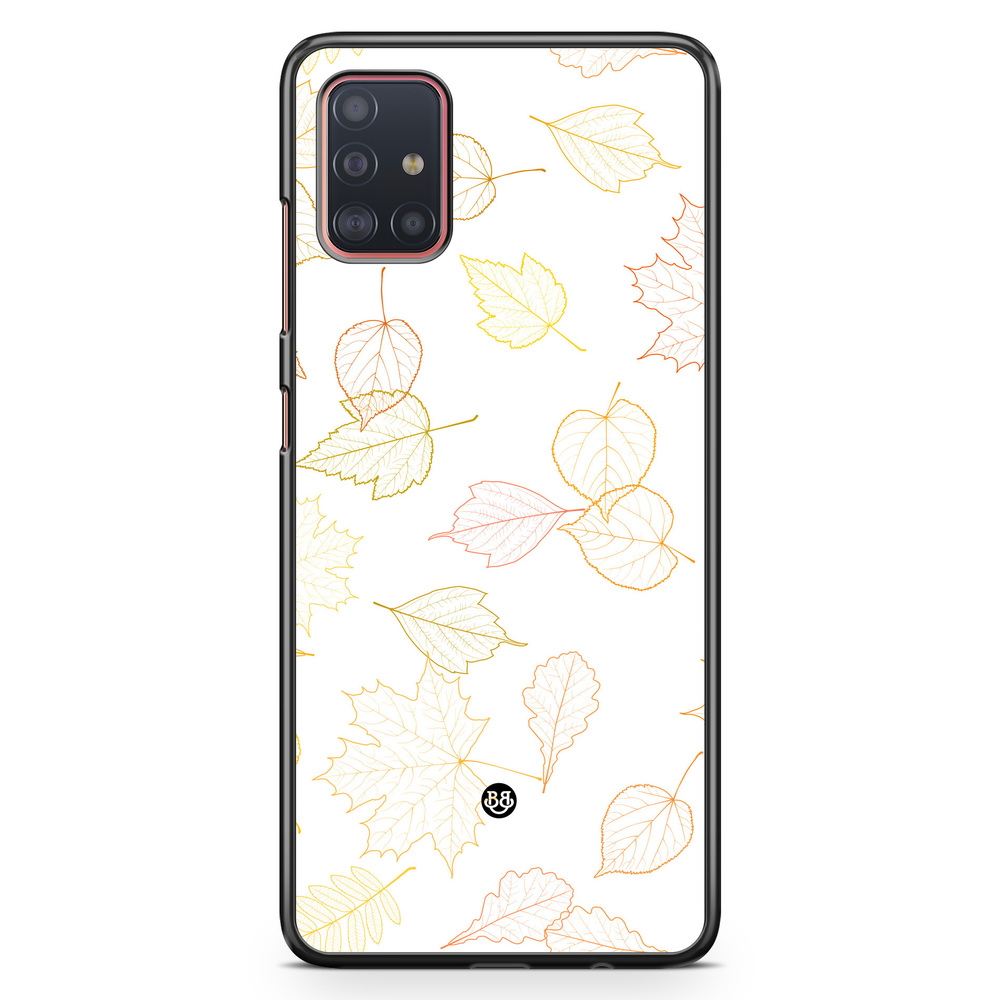 Samsung Galaxy A51 Case - White and Leaves