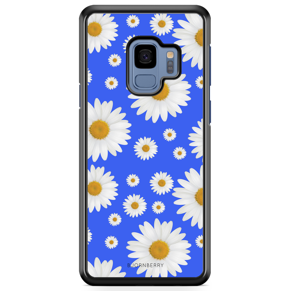 Samsung Galaxy S9 Case - Blue Daisy Flowers
