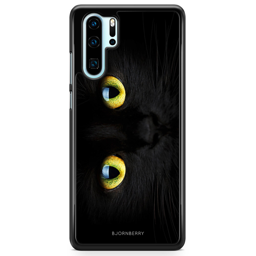 Huawei P30 Pro Case - Black Cat Close Up
