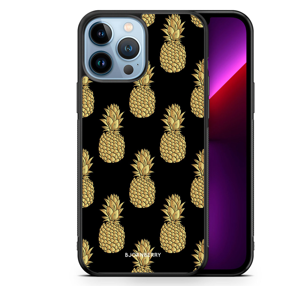 iPhone 13 Pro Max Case - Gold Pineapples