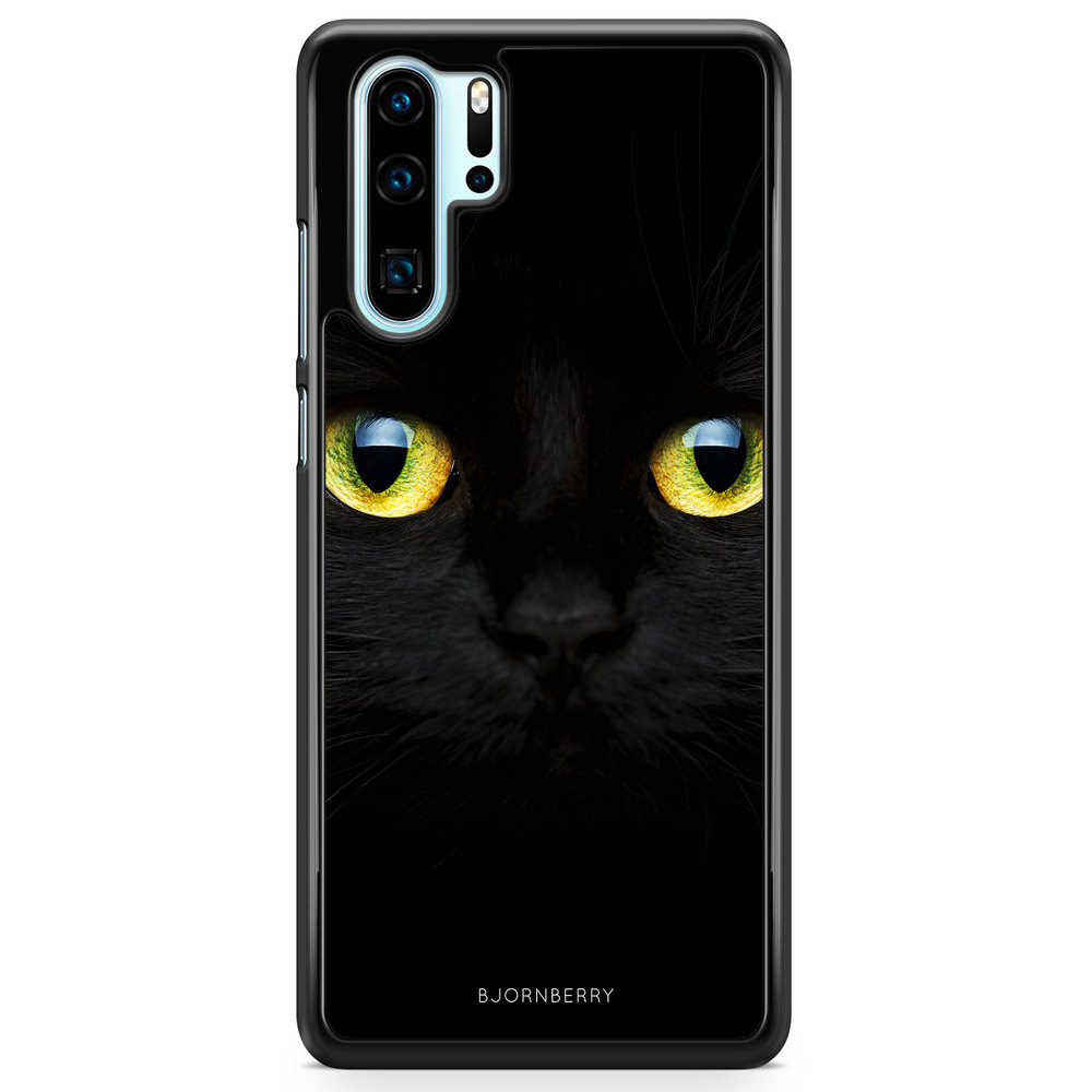 Huawei P30 Pro Case - Black Cat Close Up