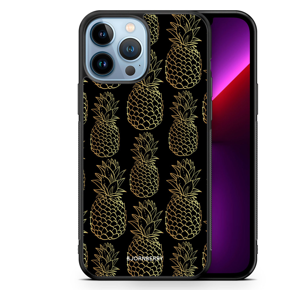 iPhone 13 Pro Max Case - Gold Pineapples