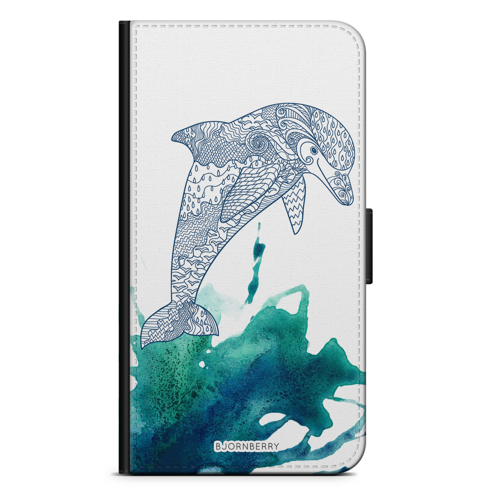 Samsung Galaxy S21 Wallet Case - Mandala Dolphine