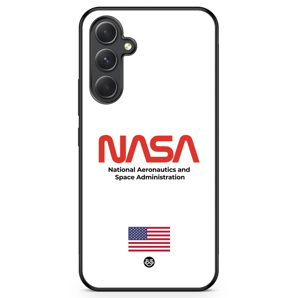Samsung Galaxy A54 5G Case - NASA Worm White