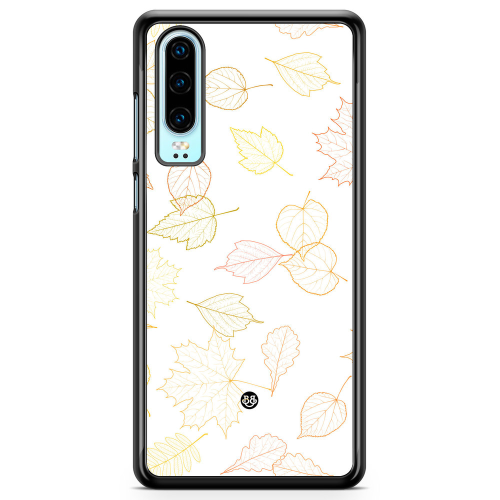 Huawei P30 Case - White and Leaves