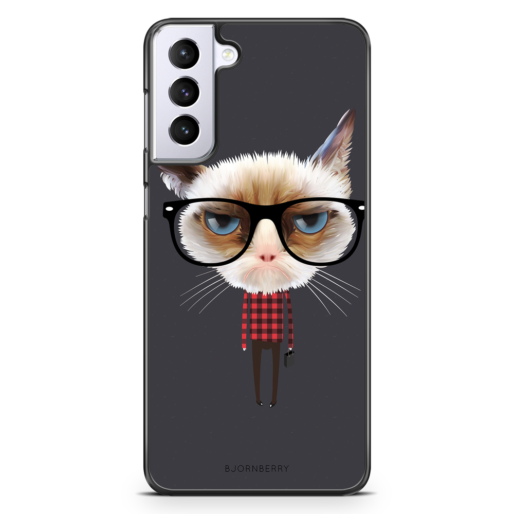 Samsung Galaxy S21 Plus Case - Hipster Cat