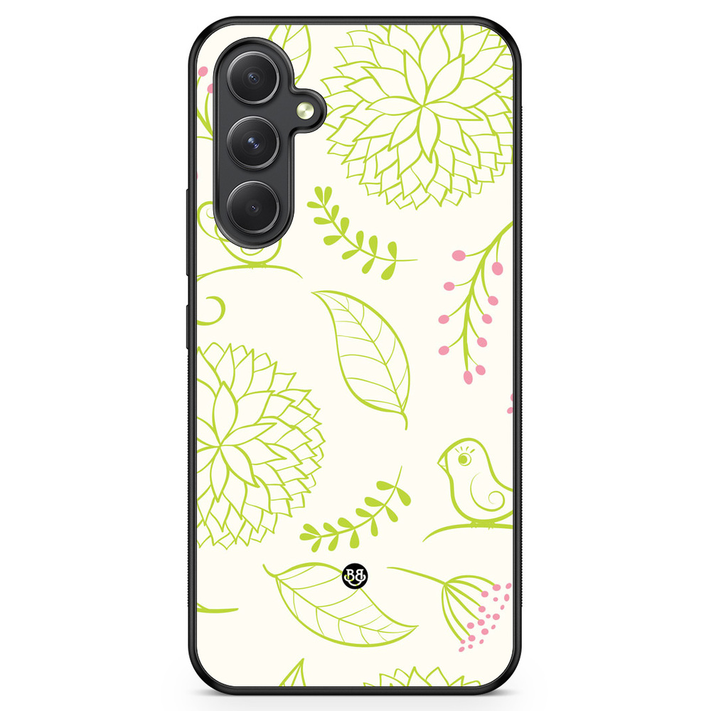 Samsung Galaxy A54 5G Skal - Blomster Grön | Mobilskal & Mobilfodral BJORNBERRY