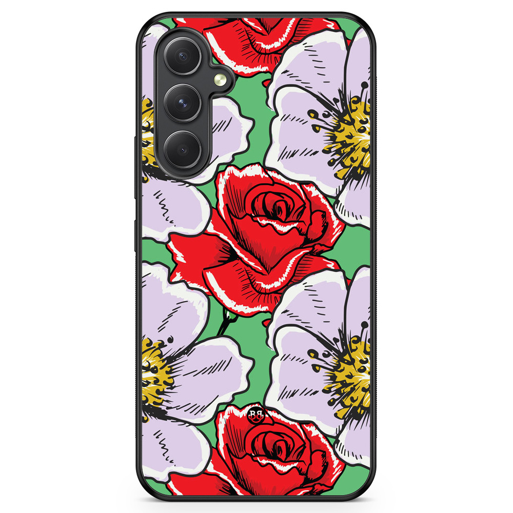 Samsung Galaxy A54 5G Case - Red & White Floral