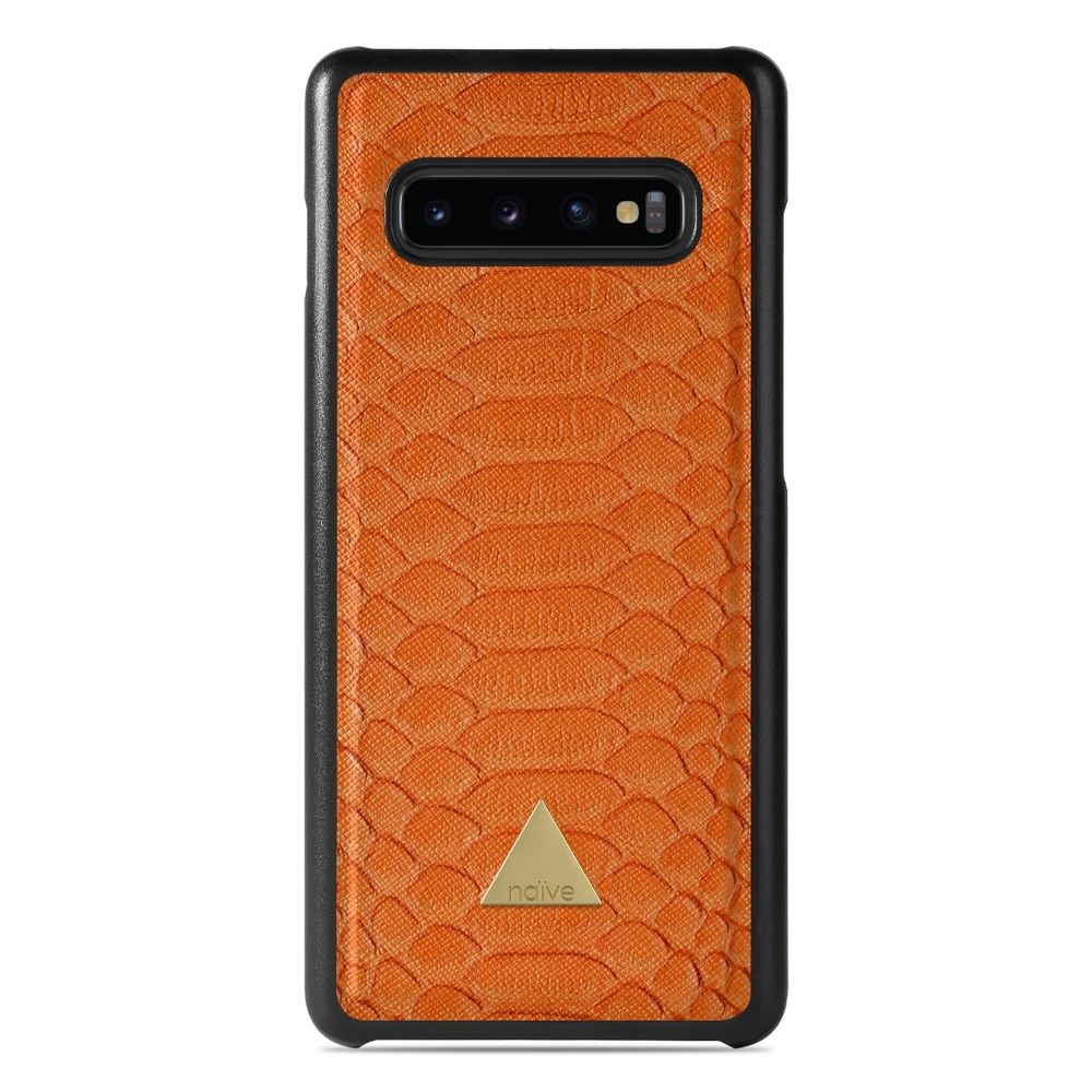 Naive Samsung Galaxy S10 Case - Orange Snake