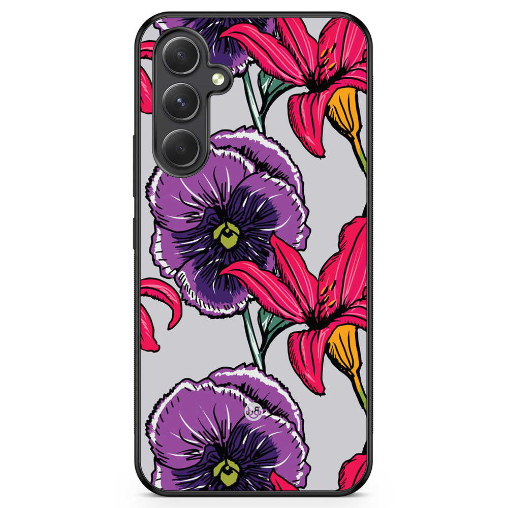 Samsung Galaxy A54 5G Case - Purple/Cerise Floral