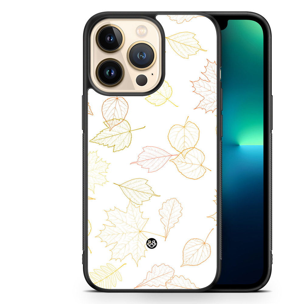 iPhone 13 Pro Case - White and Leaves