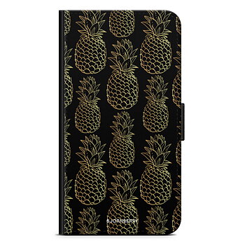 Huawei P40 Pro Wallet Case - Gold Pineapples