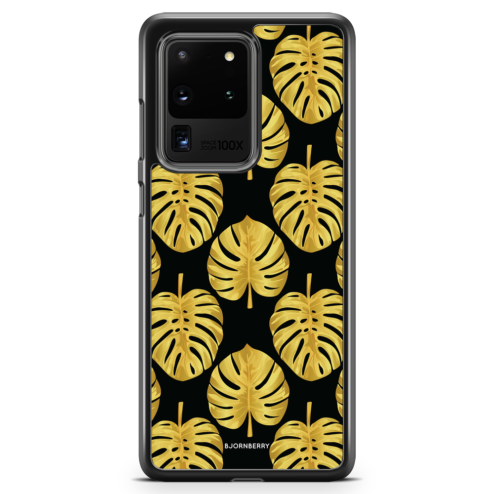 Samsung Galaxy S20 Ultra Case - Gold Monstera