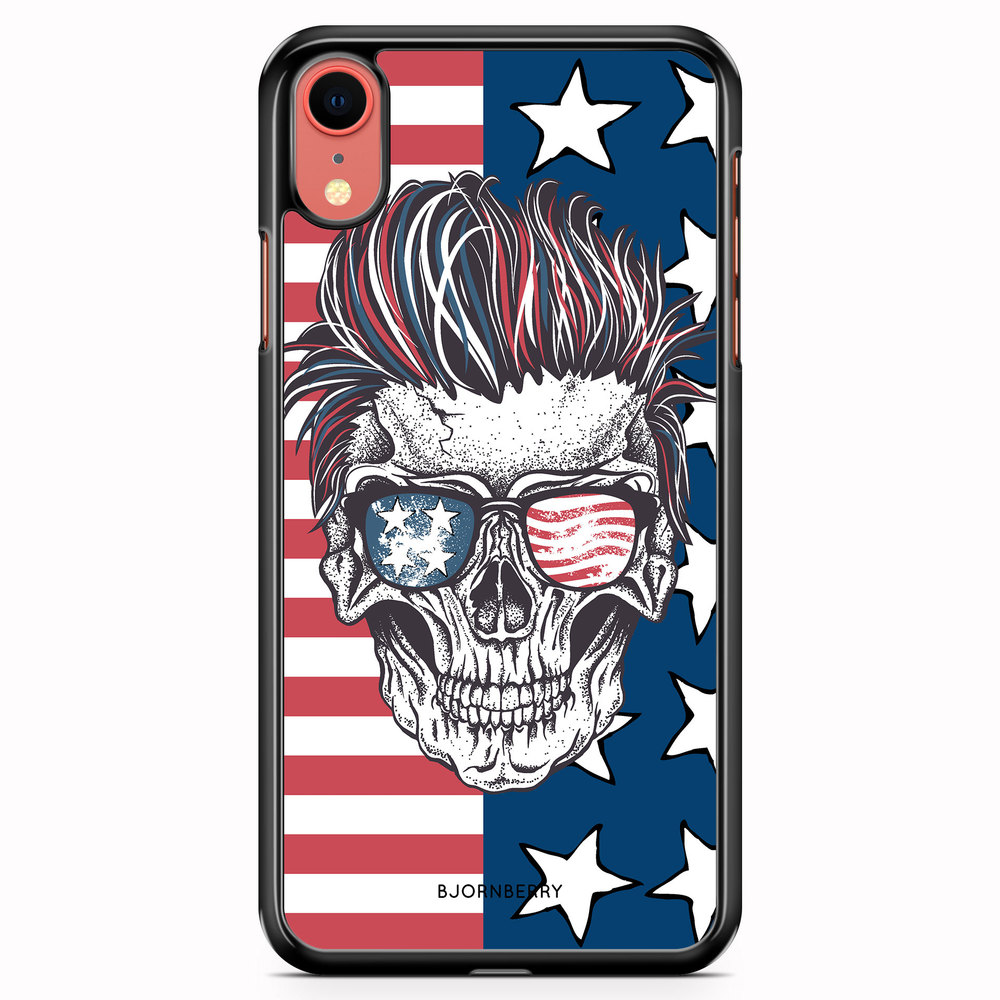 iPhone XR Case - USA Skull