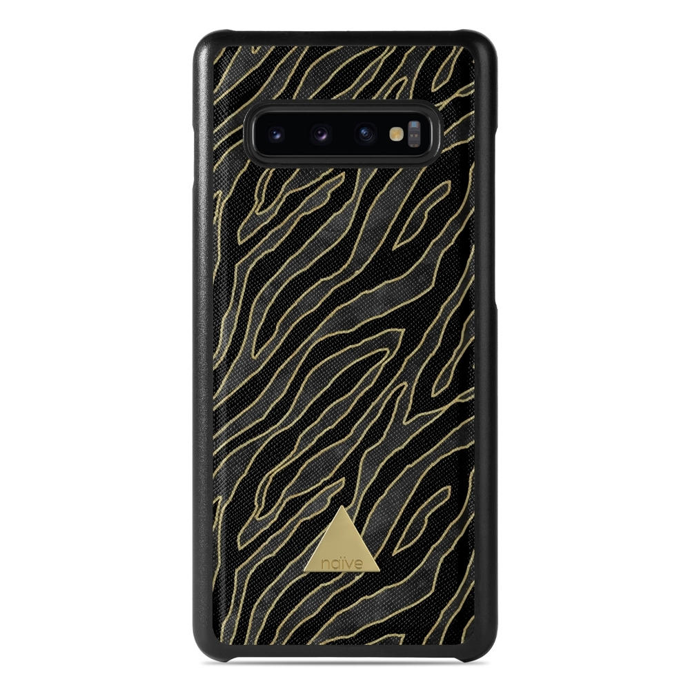 Naive Samsung Galaxy S10 Case - Golden Zebra