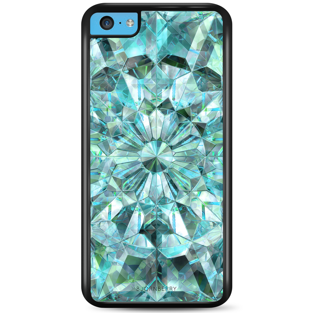 iPhone 5C Case - Green Crystals