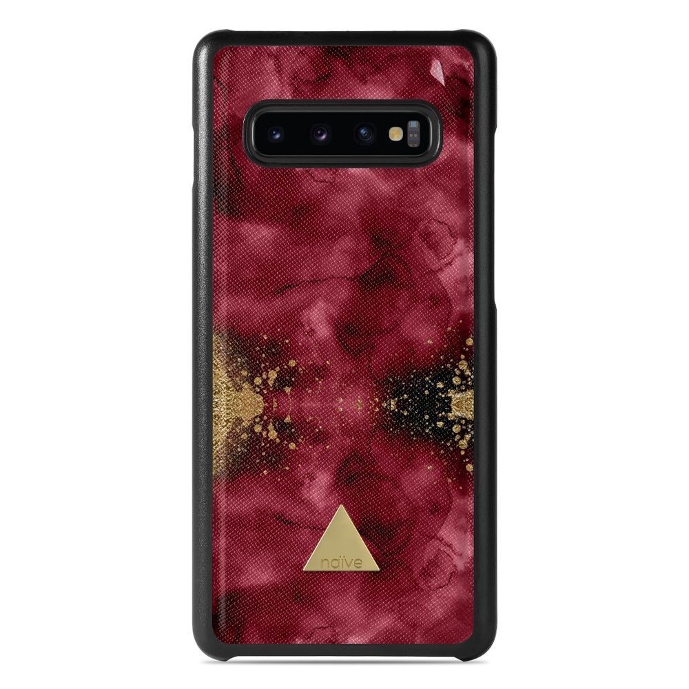Naive Samsung Galaxy S10 Case - Burgendy Shimmer