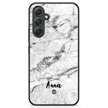 Samsung Galaxy A54 5G Custom Skal - Vit Marmor Namn