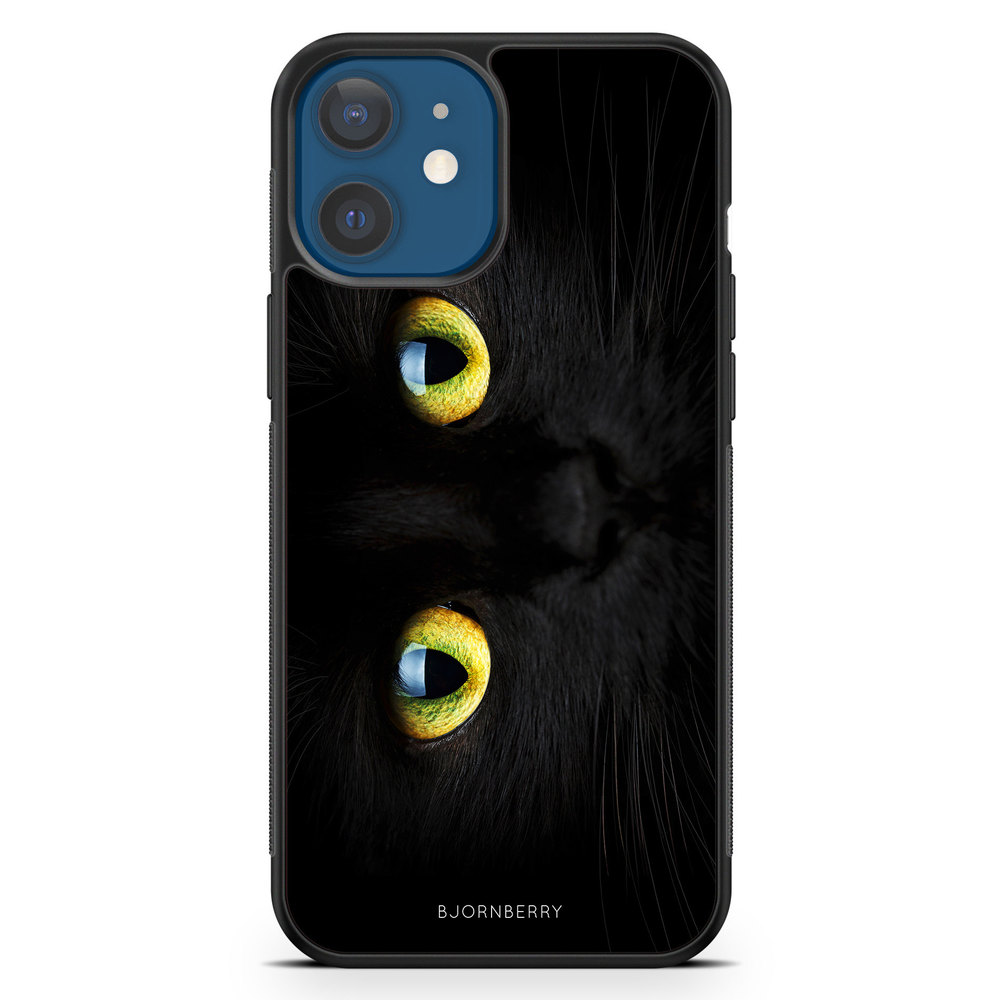 iPhone 12 Case - Black Cat Close Up