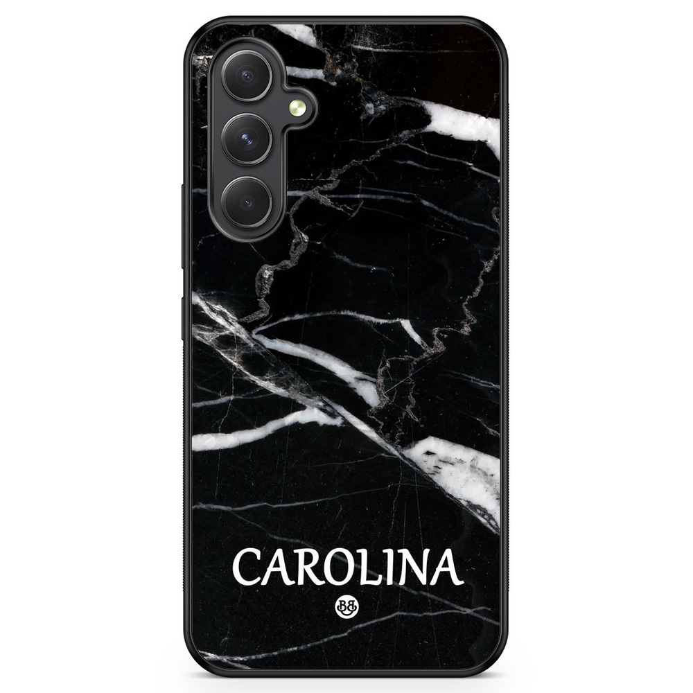 Samsung Galaxy A54 5G Custom Case - Black Marble Name