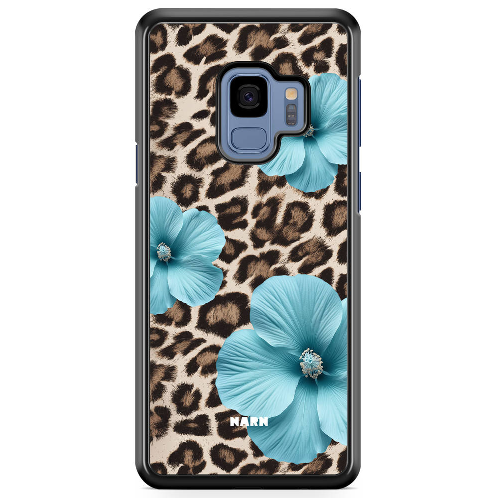 Samsung Galaxy S9 Case - Hibiscus Era - Turquoise Leopard