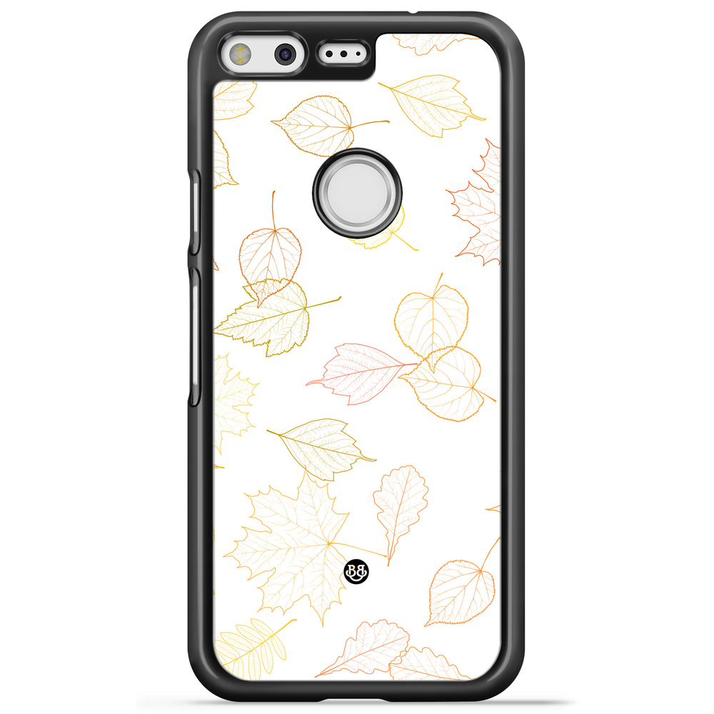 Google Pixel Case - White and Leaves