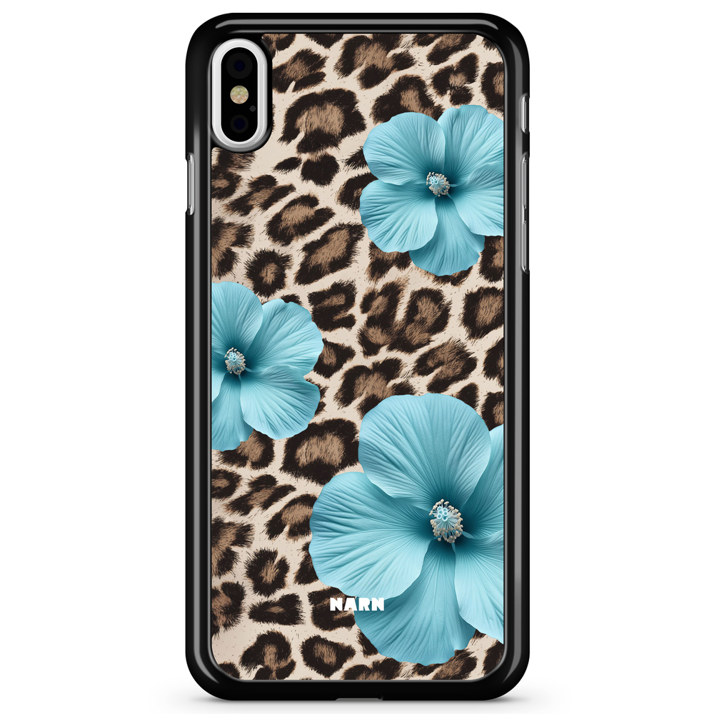 iPhone X / XS Case - Hibiscus Era - Turquoise Leopard