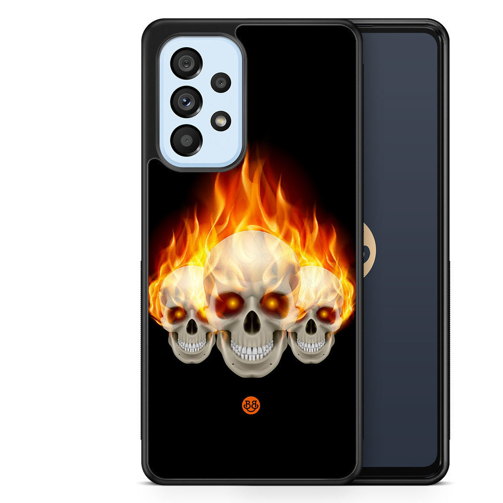 Samsung Galaxy A53 5G Case - Flames Skulls