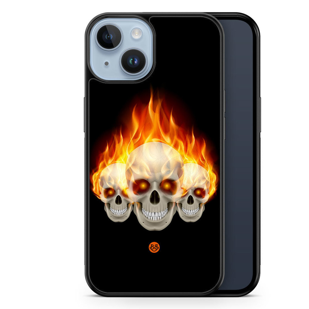 iPhone 14 Plus Case - Flames Skulls