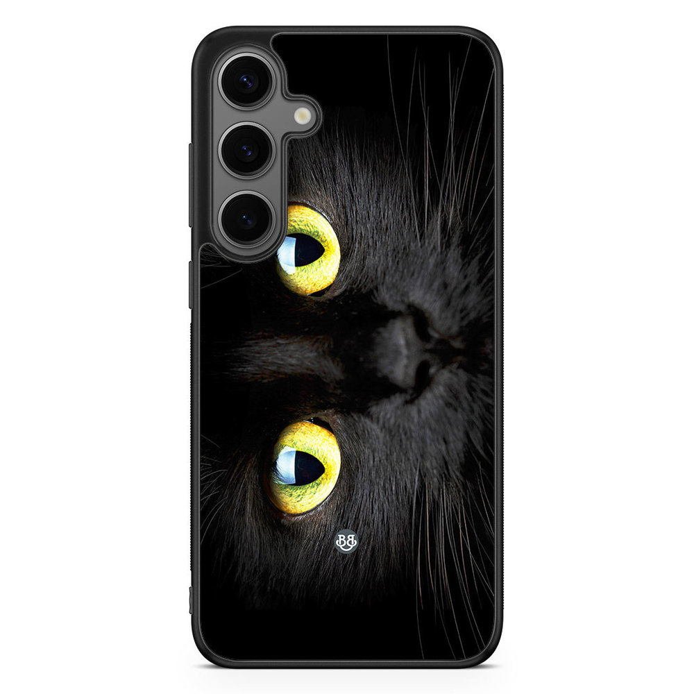Samsung Galaxy S24 Plus Case - Black Cat Close up