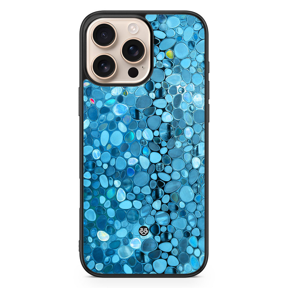 iPhone 16 Pro Max Case - Stained Glass Blue