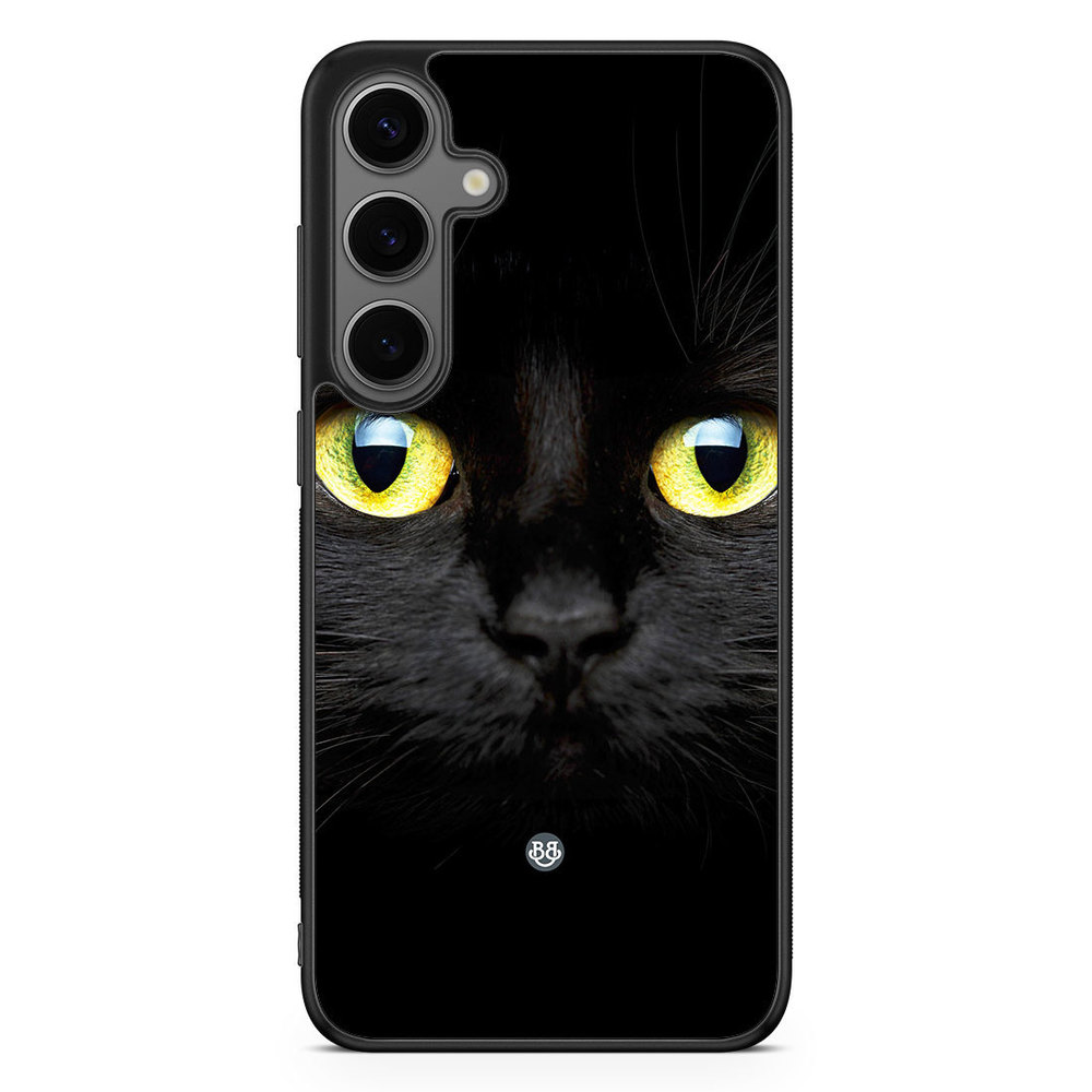 Samsung Galaxy S24 Plus Case - Black Cat Closeup